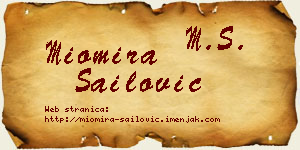 Miomira Sailović vizit kartica